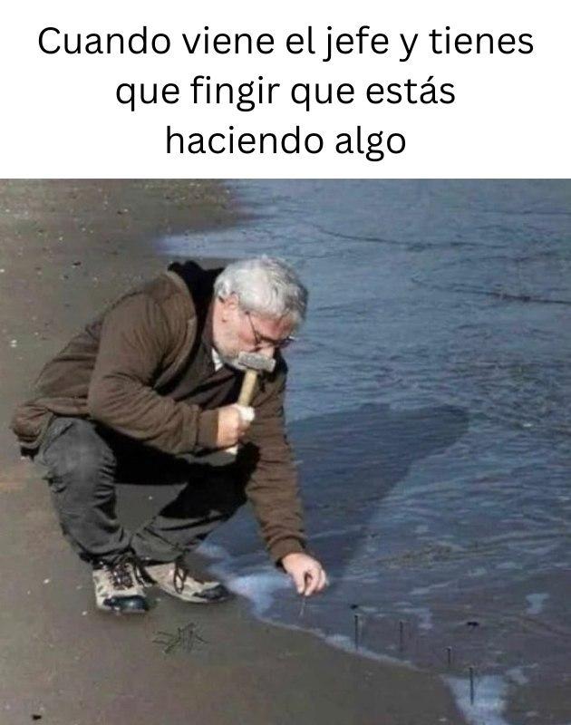 Cuando viene el jefe y tienes que fingir que estás haciendo algo